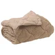 Vidaxl Poletna odeja Taupe 200 x 220 cm Mikrofibra in Teddy flis