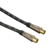HAMA Antenski kabel, koaksialni vtič - koaksialna vtičnica, kovinski, pozlačen, 5,0 m, 120 dB
