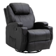 HOMCOM HOMCOM masažni fotelj Relax z 8 točkami, 5 načini in 2 intenzivnostmi, naslonjalo za noge in vrtljiv, 84 × 92 × 109 cm, črn, (20745123)