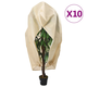 vidaXL vidaXL Koprena za rastline iz flisa z zadrgo 10 kos 70 g/m2 1,55x1,55m, (21049367)