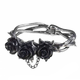 Zapestnica ALCHEMY GOTHIC - Wild Black Rose - A125