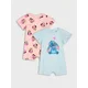Sinsay - 2-pack pamučni rampers sa printom Minnie and Stitch - bledoplavo