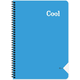 Bilježnica Keskin Color - Cool, A4, široke linije, 72 lista, asortiman