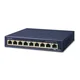 PLANET 8-Port 10/100/1000 Gigabit 802.3at POE Ethernet Switch plus 1-Port Gigabit Ethernet Switch (100W POE Budget with External Power Supply) (GSD-908HP)