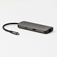 Priključna postaja USB 3.1 Type-C siva, vse novo, HDMI, RJ45, microSD, USB C (PD), 2x USB3.0