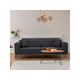 Atelier Del Sofa Raztegljiv kavč s 3 sedeži, Liones 33 - antracit