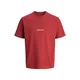 JACK & JONES Majica JORNORREBRO bordo / bela