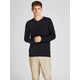 JACK & JONES Muški džemper JJEEMIL KNIT V-NECK NOOS crni