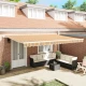 vidaXL vidaXL Ročna retraktibilna tenda Črtasta 500x350 cm, (22146160)