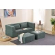 Atelier del Sofa Dvosed na razvlačenje Pirgos, 200x75x90cm, Petrolej