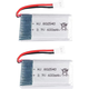 Lipo baterije 3,7 V 600 mAh za polnjenje 2 kosa | Združljive s Syma X5, Cheerson CX-30W, Skytech M68, Wltoys F949 | Droni z dolgo življenjsko dobo, srebrna