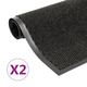 vidaXL Protiprašni predpražniki 2xpravokotni taftani 40x60 cm črni