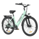 HILLMILES MileCity1 Električno treking kolo 250 W 26 36 V 13 Ah 468 Wh baterijsko mestno električno kolo s senzorjem navora, zelena