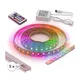 Komplet 1x digitalni RGBW LED trak 16,5 W/230 V, 5 m + 5x vgradni profil 1 m + daljinski upravljalnik