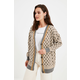 Trendyol Gray Jacquard Button Detailed Knitwear Cardigan
