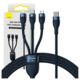 BASEUS Kabel Flash Series II USB C - Micro/Light/USB C 3v1 100W 1,5 m moder CASS030203