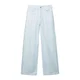Pull&Bear Kavbojke moder denim/naravno bela
