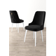 HANAH HOME Set 4 stolice Newa Black White