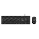 C-TECH KBM-108 tipkovnica, žični kombinirani komplet z miško, multimedija, USB, CZ/SK KBM-108-BL