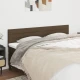 vidaXL Posteljno vzglavje 2 kosa temno rjav 80x5x78/88 cm blago