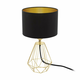 Eglo Carlton 2 stona lampa/1,e14, v305, zlatna/crni tekstil