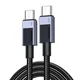 Ugreen Ugreen L512 USB-C na USB-C kabel, 100 W, 5 A, 0,5 m (črn)