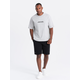 Ombre Mens short ottoman knit sweat shorts - black