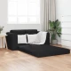 vidaXL Tla Sofa Postelja 2-v-1 Črna 148x71x83 cm Tkanina
