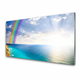 tulup.si Slika na steklu Rainbow morje krajina nas 140x70 cm 2 obešalnika