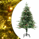 Greatstore Novoletna jelka z LED lučkami in storži zelena 120 cm PVC PE