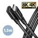 AXAGON BUCM32-CF15AB podaljšek USB-C (M) USB-C (F), 1,5 m, USB 20Gb/s, PD 240W ALU oplet