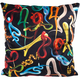 Jastuk TOILETPAPER SNAKES Seletti 50 x 50 cm crni