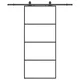 Klizna vrata s priborom crna 90 x 205 cm od ESG stakla