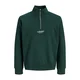 JACK & JONES Majica JJESoho temno zelena / bela