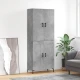 shumee Visoka komoda betonsko siva 69,5x34x180 cm inženirski les