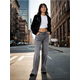 Sinsay - Farmerke širokog kroja sa efektom istrošenosti - sivo
