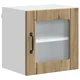 Vidaxl Stenski stekleni omarica LUCCA Artisan hrast 40 x 31 x 40 cm