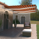 vidaXL Avtomatska tenda LED + senzor 600x350 cm oranžna/rjava