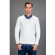 TUDORS Muški džemper Slim Fit beli