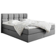 Livetastic POSTELJA Z VZMETNICO 160 cm x 200 cm , les, tekstil, leseni material temno siva