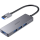 Aukey Aluminijast USB-A HUB CB-H36, Ultra Slim, 4v1, 4xUSB 3.0, 5Gbps