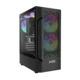 GAMDIAS Kućište Aura GC7 ARGB, Mid-Tower, Kaljeno staklo, Crno
