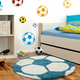 eoshop Otroška preproga Fun shaggy 6001 turkizna (Varianta: okrogla s premerom 120 cm)