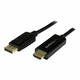 StarTech.com 5m (16 ft) DisplayPort to HDMI Adapter Cable - 4K DisplayPort to HDMI Converter Cable - Computer Monitor Cable (DP2HDMM5MB) - video cable - DisplayPort / HDMI - 5 m