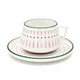 DUKA Porcelanasta skodelica s krožnikom LEA 250 ml zelena roza
