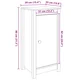 Vidaxl Komoda 2 kosa črna 40x35x80 cm trdna borovina