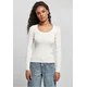 Womens sweater with a wide neckline whitesand
