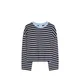 Bershka Majica svetlo modra/temno rjava