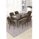 Hanah Home Set Trpezarijski sto i 6 stolica Nef, Braon
