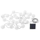 SOLARVET LED lanac s 24 svetla, napolju solarno/lopta bela